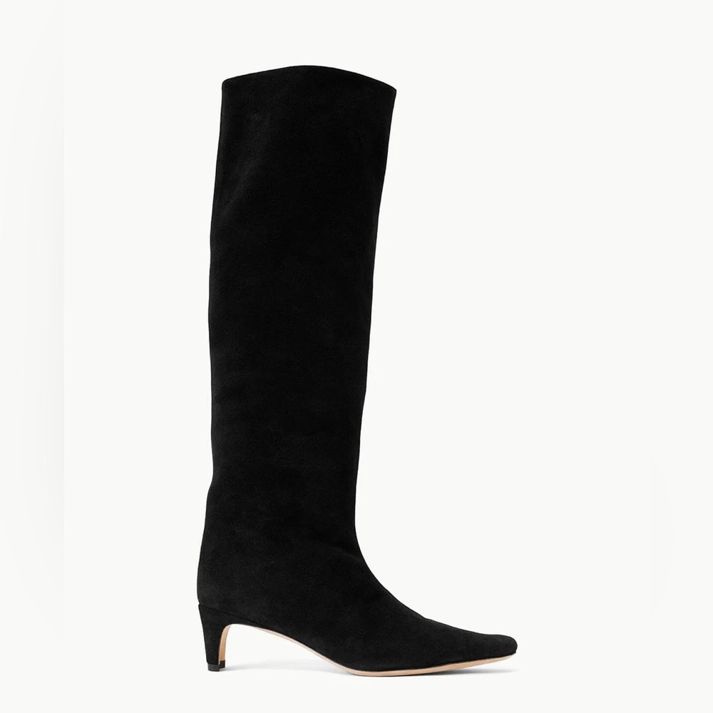 Staud Wally Boot Black Suede - 36.5 - Brand New